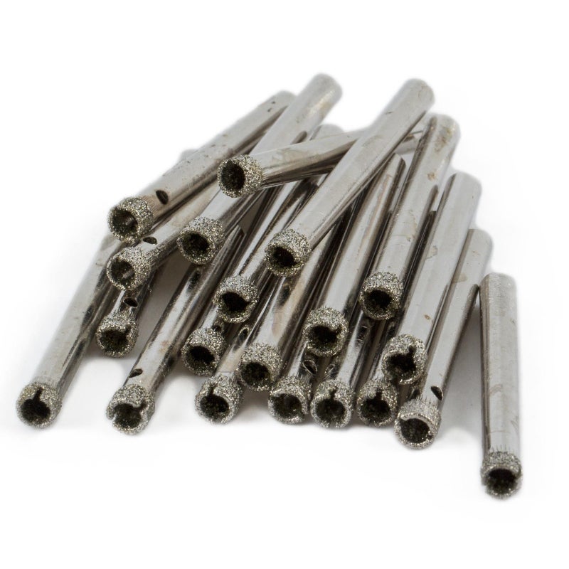 JINGLING 6mm Diamond Drill Bit, 1/4" Diamond Drill Bits for Glass, Coated Core Drill Hole Saw Drilling Tools for Rocks Ceramic Tile Pack of 20Pcs - Image 1
